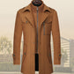 Luxury Woolen Coat Double Collar Standardl Zipper Coat Jacket