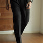 Straight Casual Draping Cropped Suit Pants