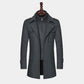 Luxury Woolen Coat Double Collar Standardl Zipper Coat Jacket