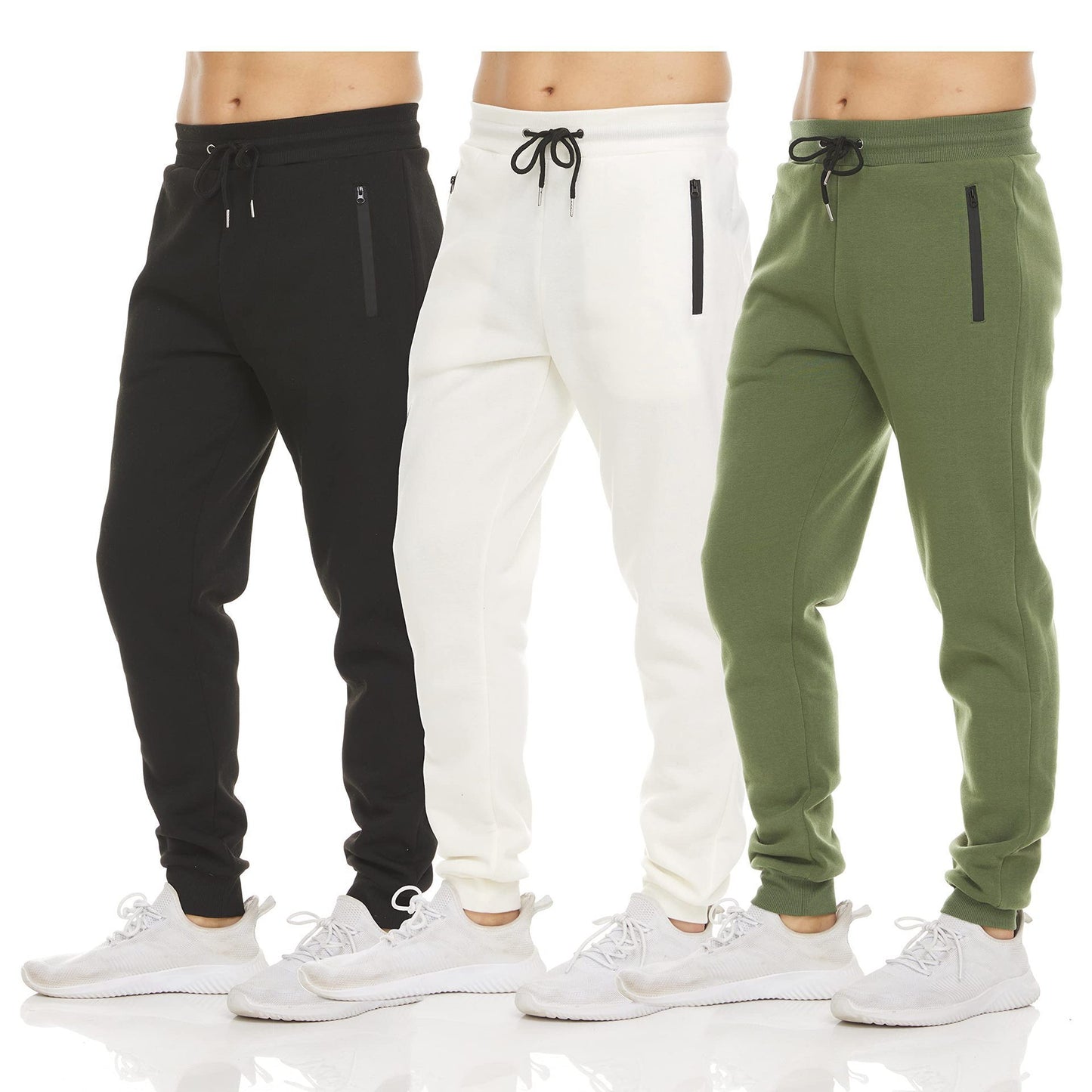 Sports Casual Zipper Ankle-tied Feet Running Trousers