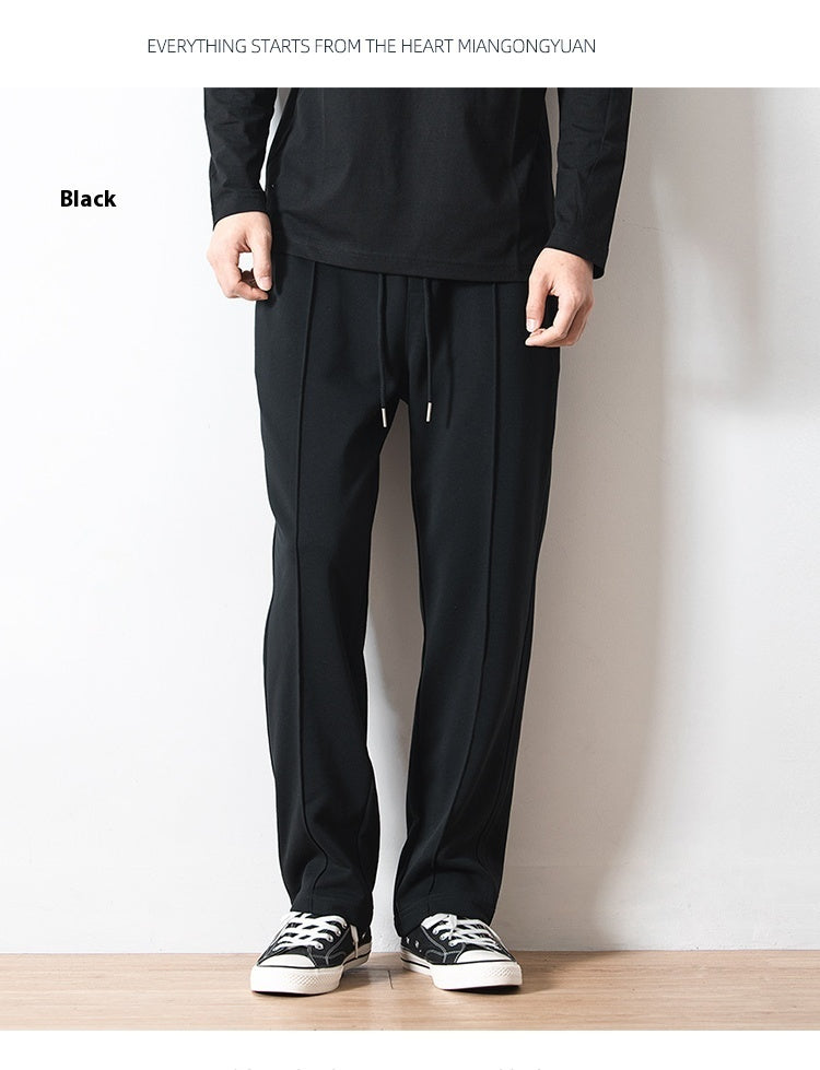 Loose Drooping Cotton Terry Knitted Track Sweatpants