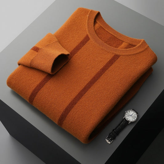 Round Neck Thickening Knitted Sweater Loose Casual Wool Tops