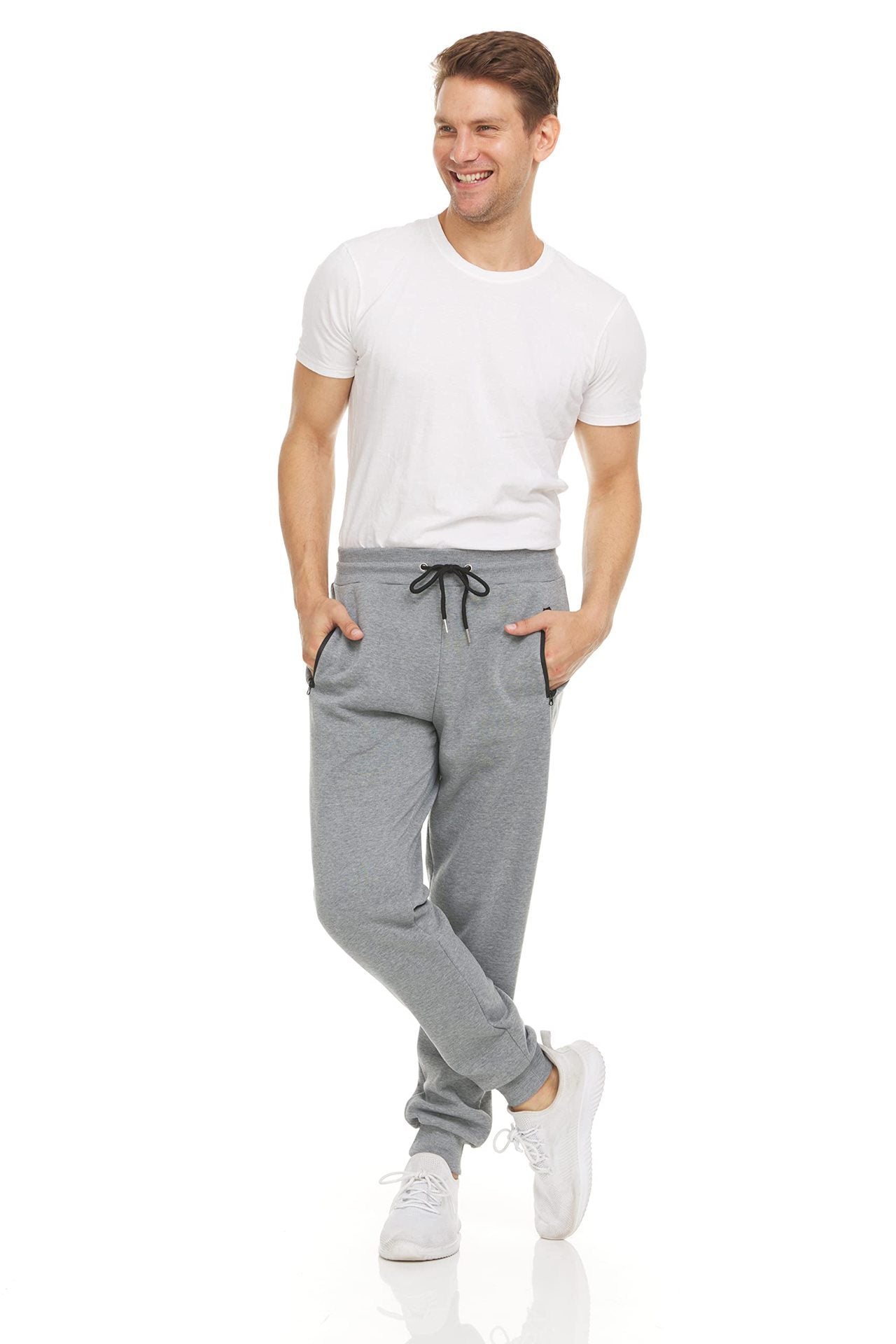 Sports Casual Zipper Ankle-tied Feet Running Trousers