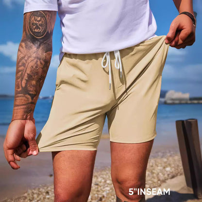 Men's Casual Shorts Printed Drawstring Elastic