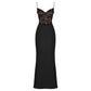 AURORA - Lace High Waist Long Dress Deep V Strap Fishtail Gown