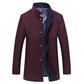 Woolen Coat Slim-fit Mid-length Single-breasted Trench Coat