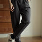 Straight Casual Draping Cropped Suit Pants