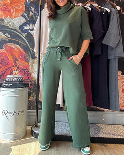 Casual Loose Wide Leg Trousers set