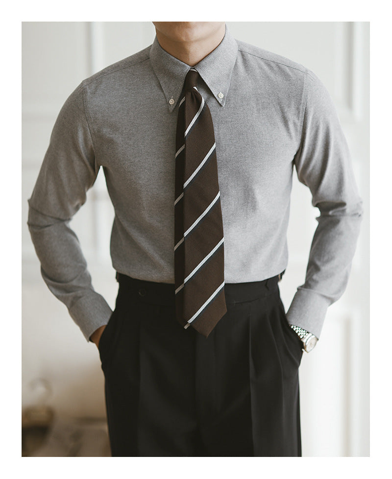 Spring Leisure Oxford Woven Long Sleeve