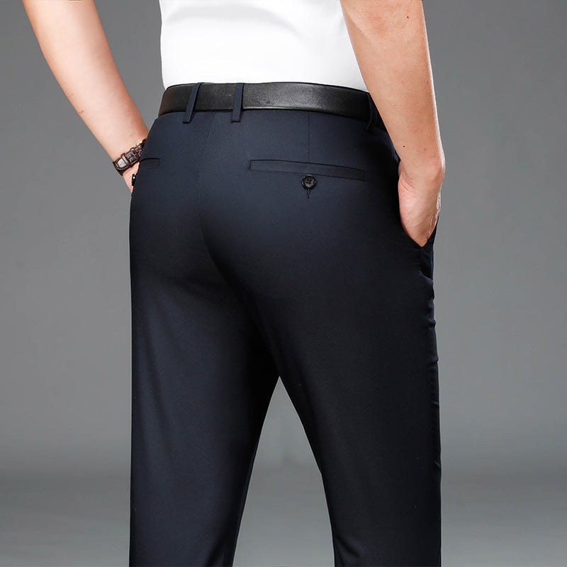 Bamboo Fiber Thin Loose Business Formal Wear Trousers