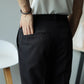 Straight Casual Draping Cropped Suit Pants