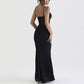 AURORA - Lace High Waist Long Dress Deep V Strap Fishtail Gown