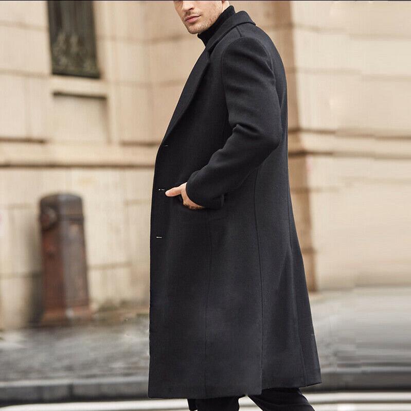 British Long Trench Woolen Coat