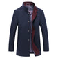 Woolen Coat Slim-fit Mid-length Single-breasted Trench Coat