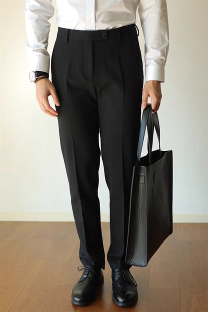 Slim Fit Elastic Straight Trousers